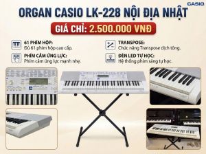 Organ Casio LK228 – Cây Đàn organ giá rẻ Phím Sáng Giúp Học Đàn Nhanh, Giá Tốt Nhất